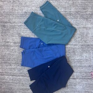 Lululemon Wunder Train w/ Pockets x3, sz 6